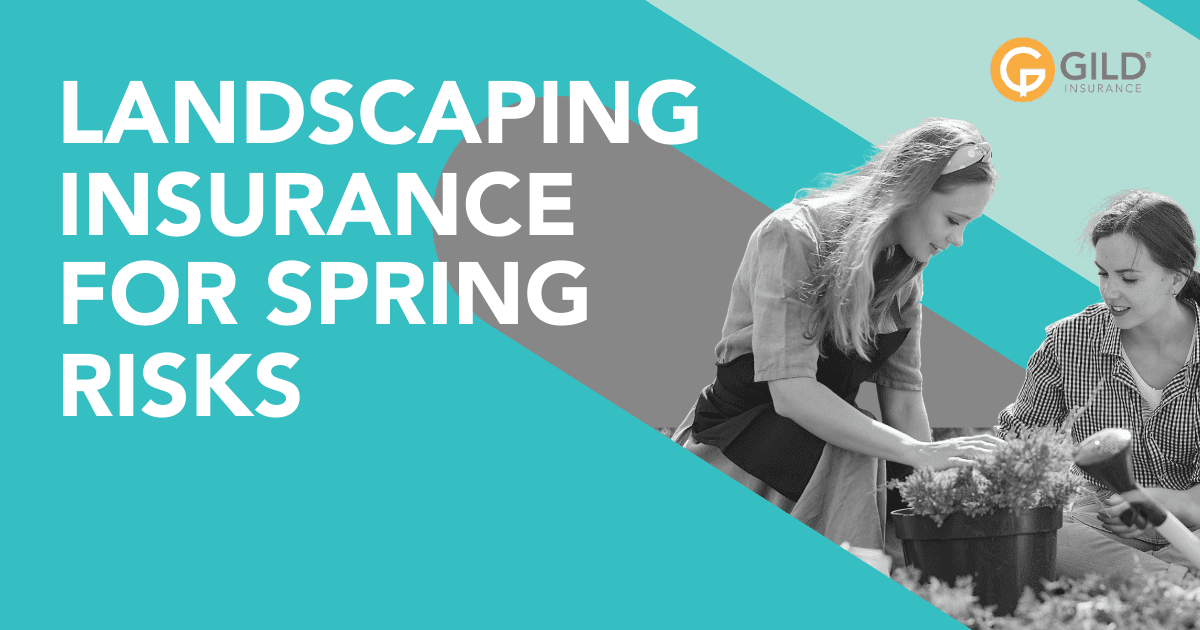 Two landscapers working together to show landscaping business insurance